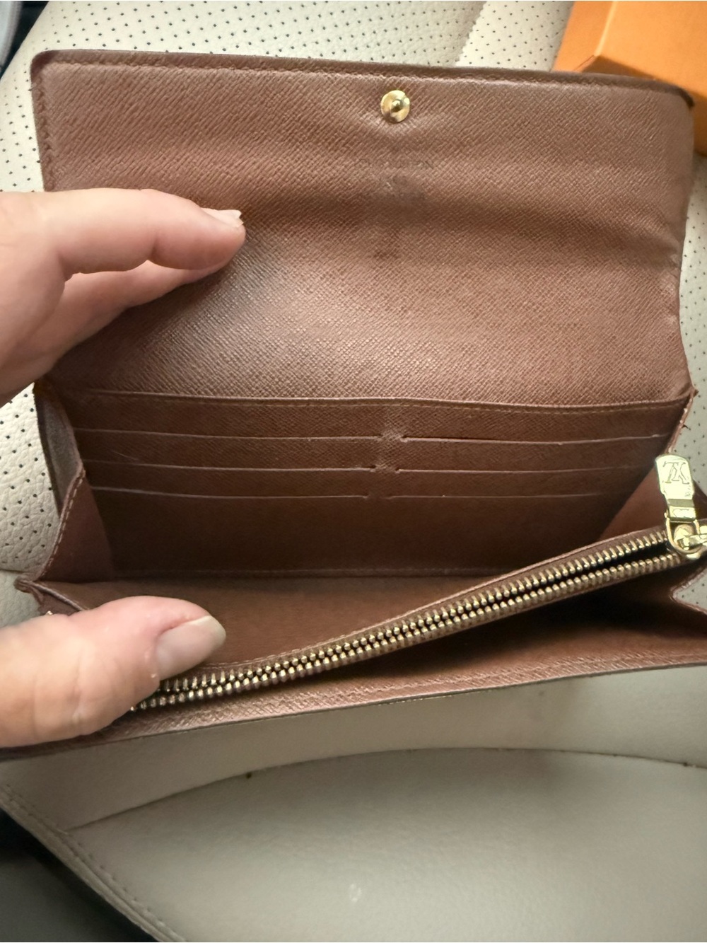 Louis Vuitton Monogram Canvas Long Wallet - Brown and Gold - Picture 9 of 16